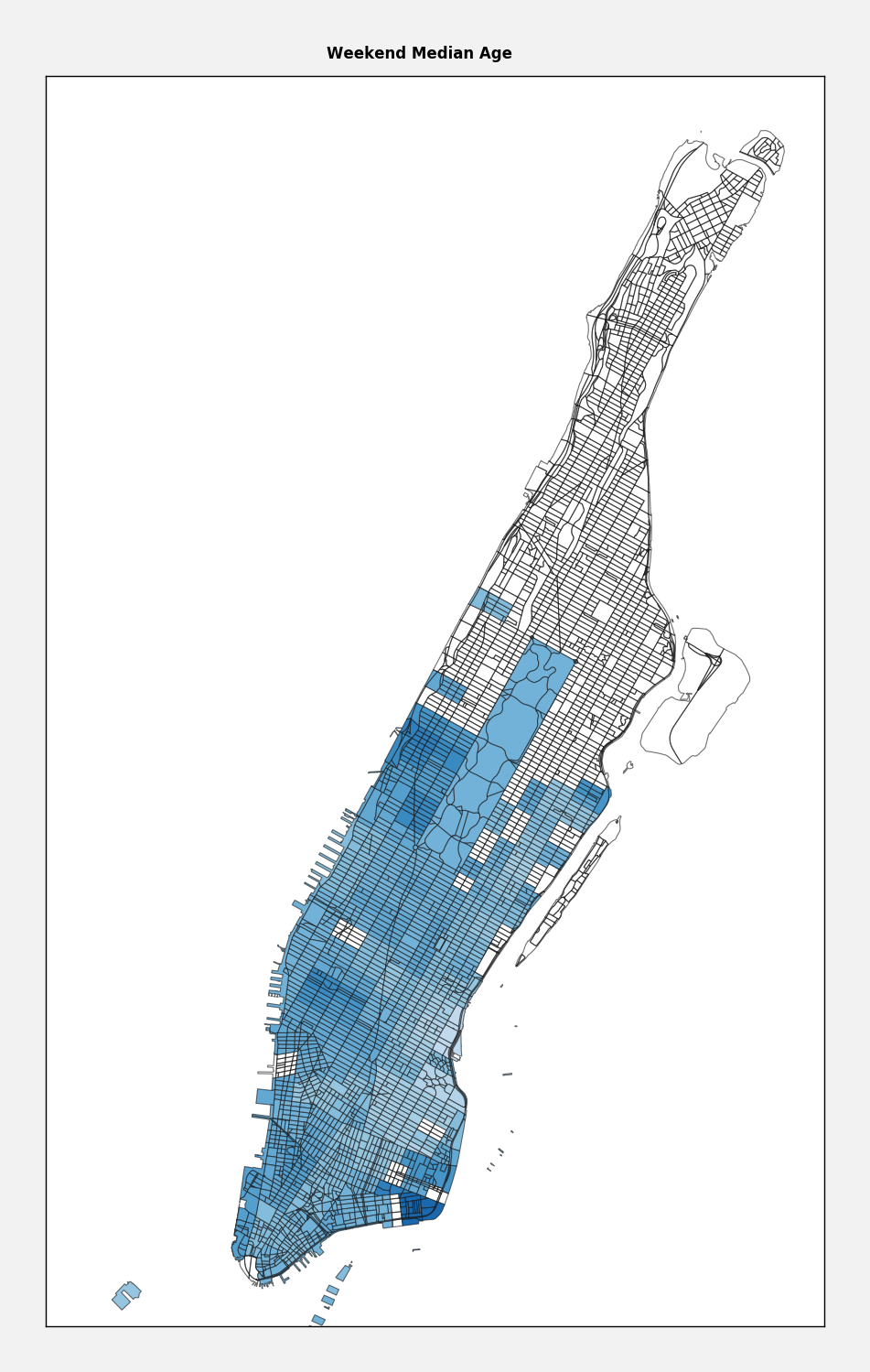 Weekend Ridership Age by Census Tract